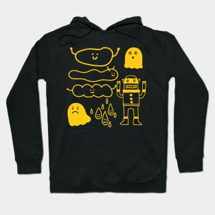 a cute character, Ghost friends Hoodie